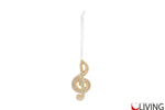Bomboniera chiave di violino in resina oro