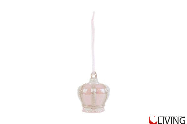 bomboniera appendino calamita coroncina porcellana rosa