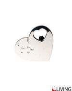 bomboniera apribottiglie acciaio cuore con strass
