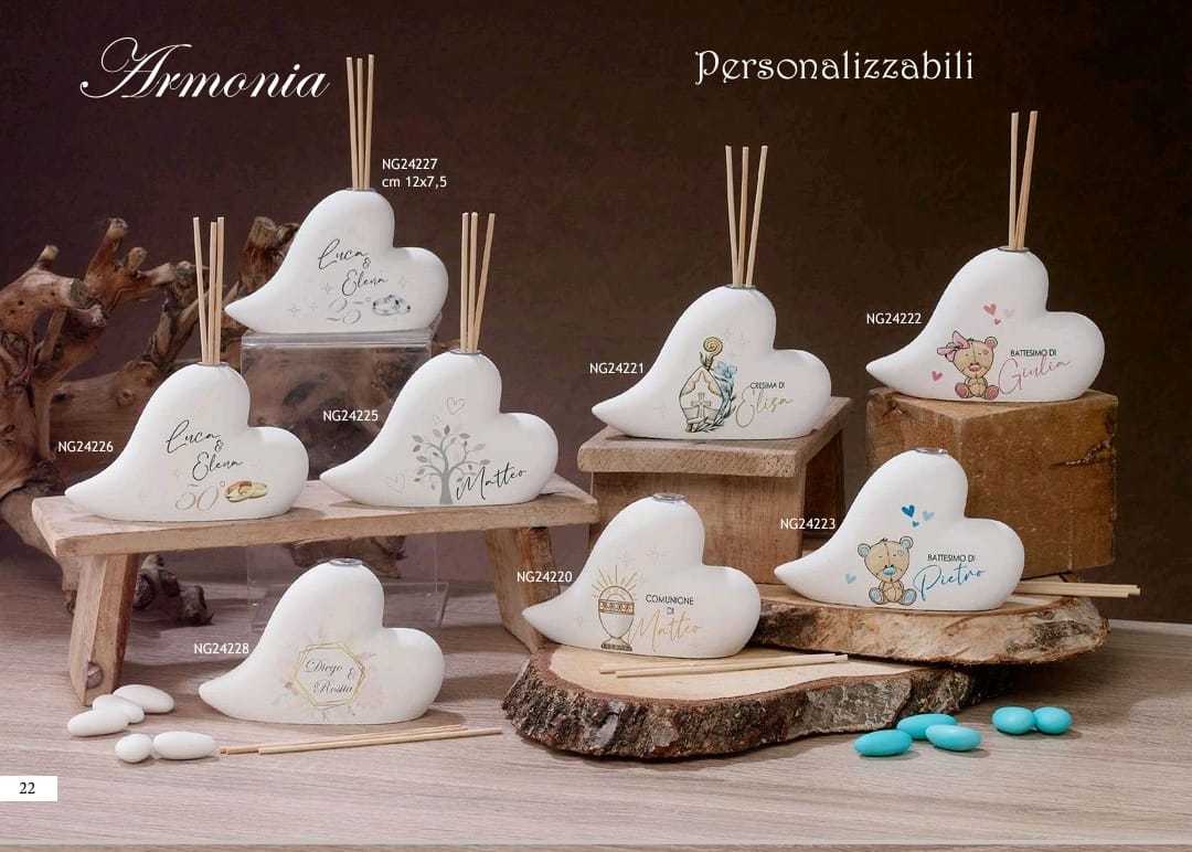 bomboniera profumatore cuore personalizzabile stondato linea armonia