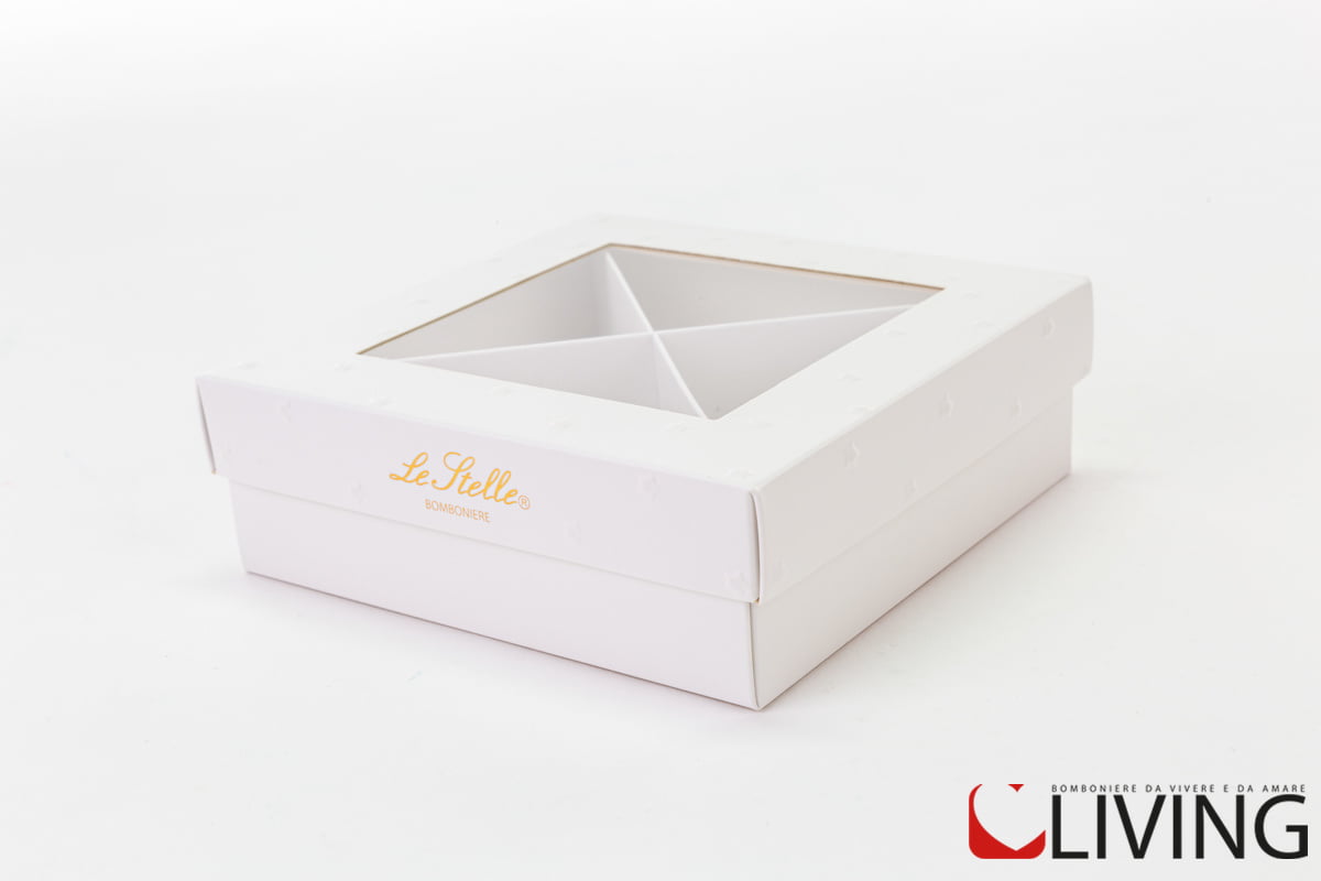 Astuccio carta lucida con scomparto confetti