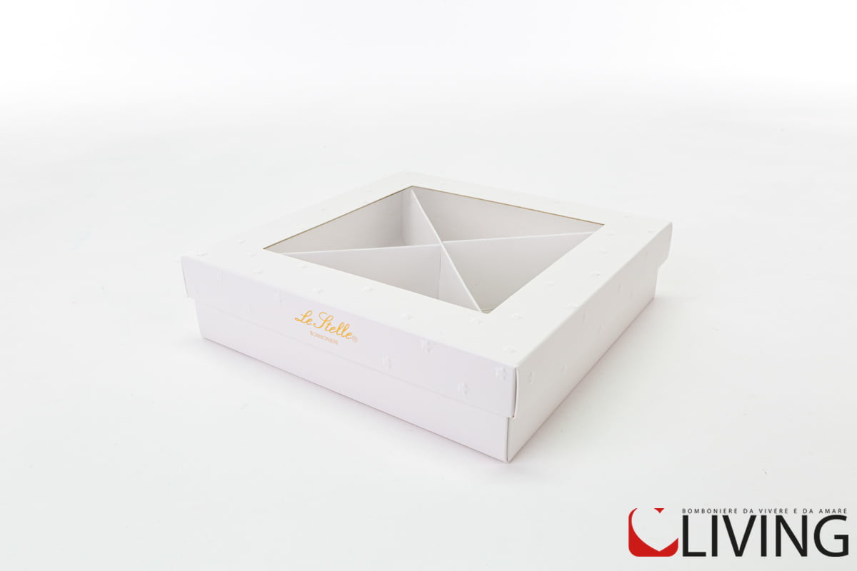 Astuccio carta lucida con scomparto confetti