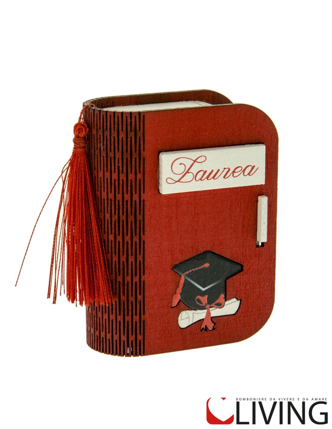 Bomboniera laurea libro portaconfetti