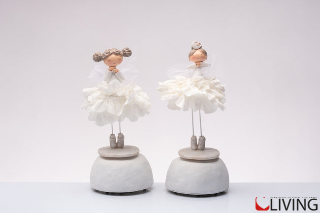 bomboniera ballerina in piedi carillon con vestitino tulle
