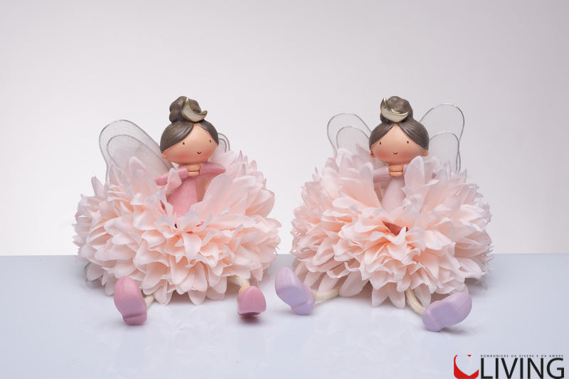 bomboniera ballerina fatina seduta vestito fiore