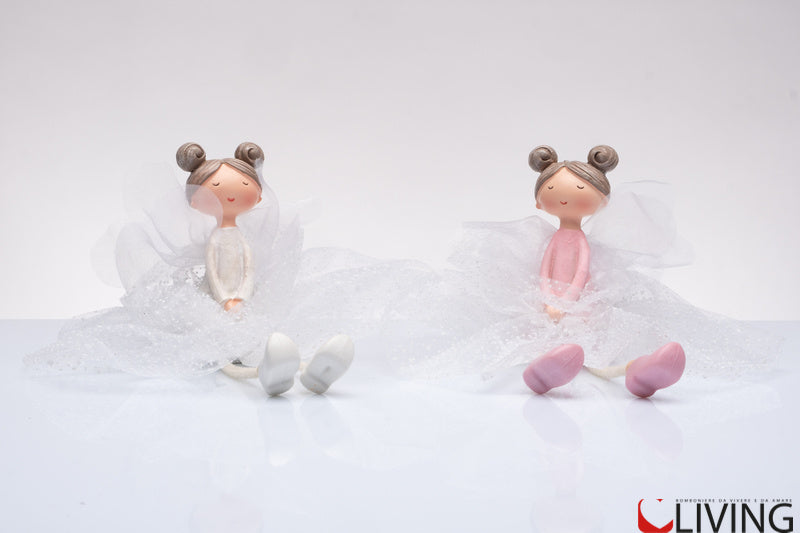 bomboniera ballerina fatina seduta vestito tulle