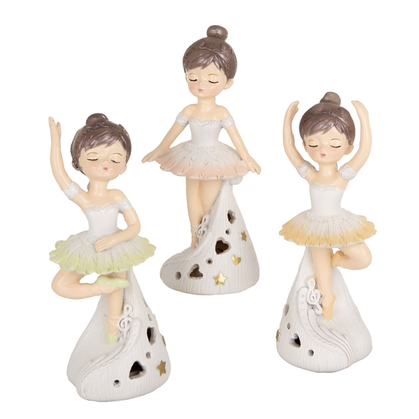 bomboniera ballerina sissi in resina luce led