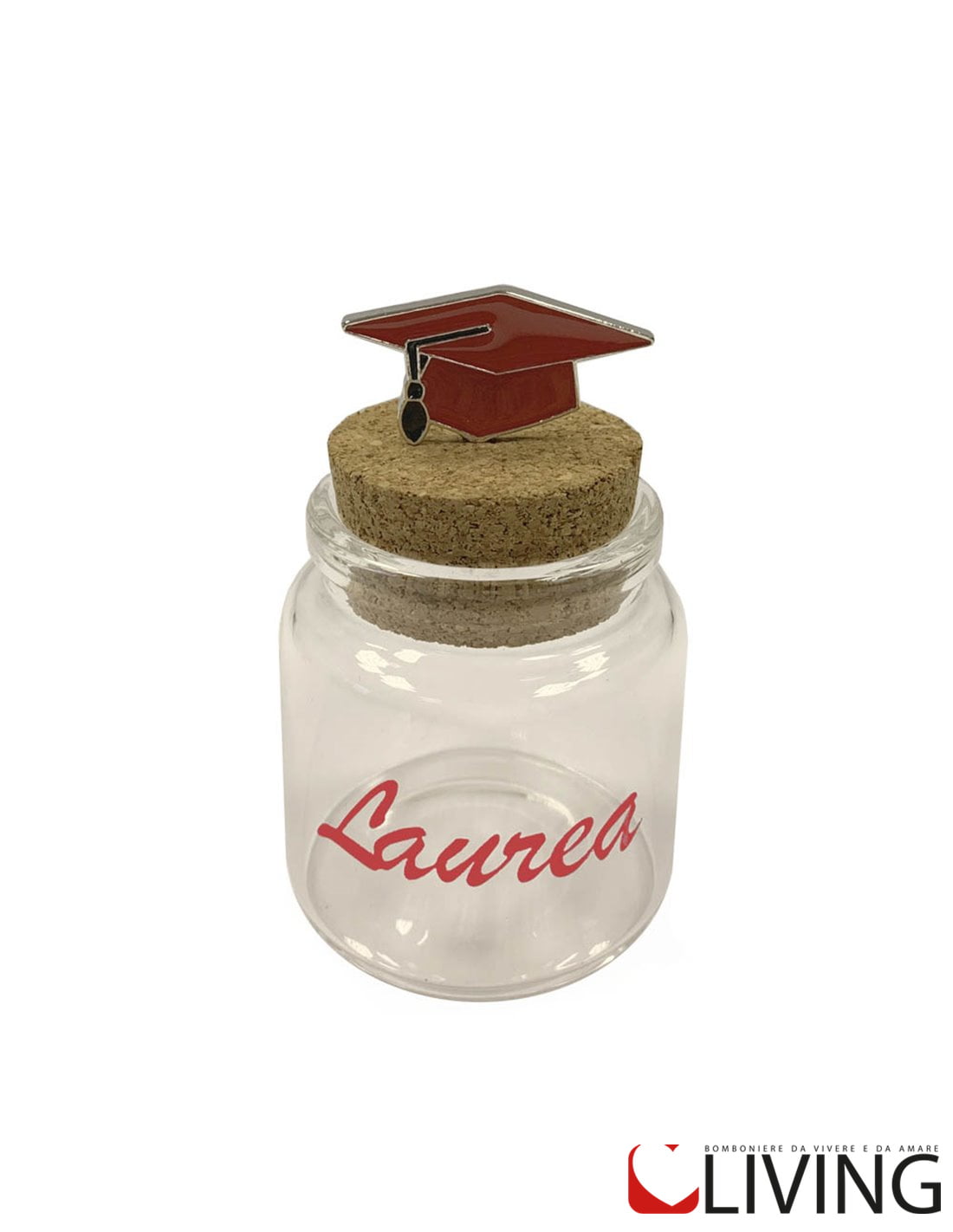 Barattolo con applicazione tocco laurea