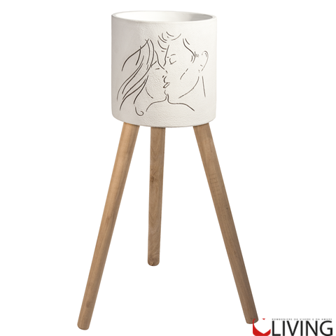 vaso porta piantine grasse con piedi linea beso