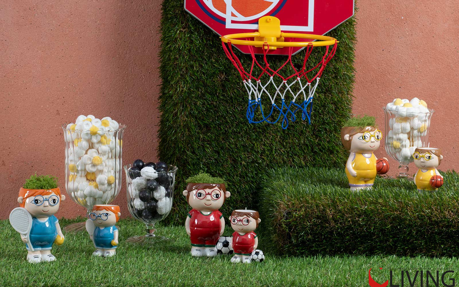 bomboniera porta piantina giocatore basket