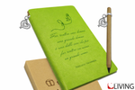 bomboniera blocconote verde similpelle soft touch