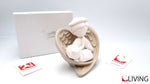 bomboniera angelo con bimbo ali beige