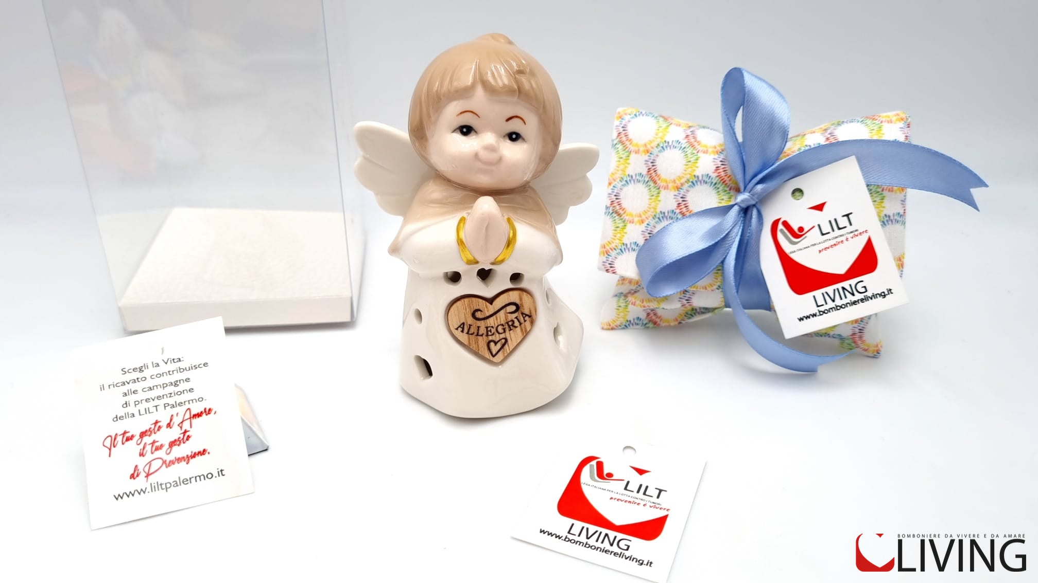 bomboniera angioletto william linea solidale lilt living