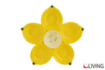 antipastiera limoni in ceramica gialla