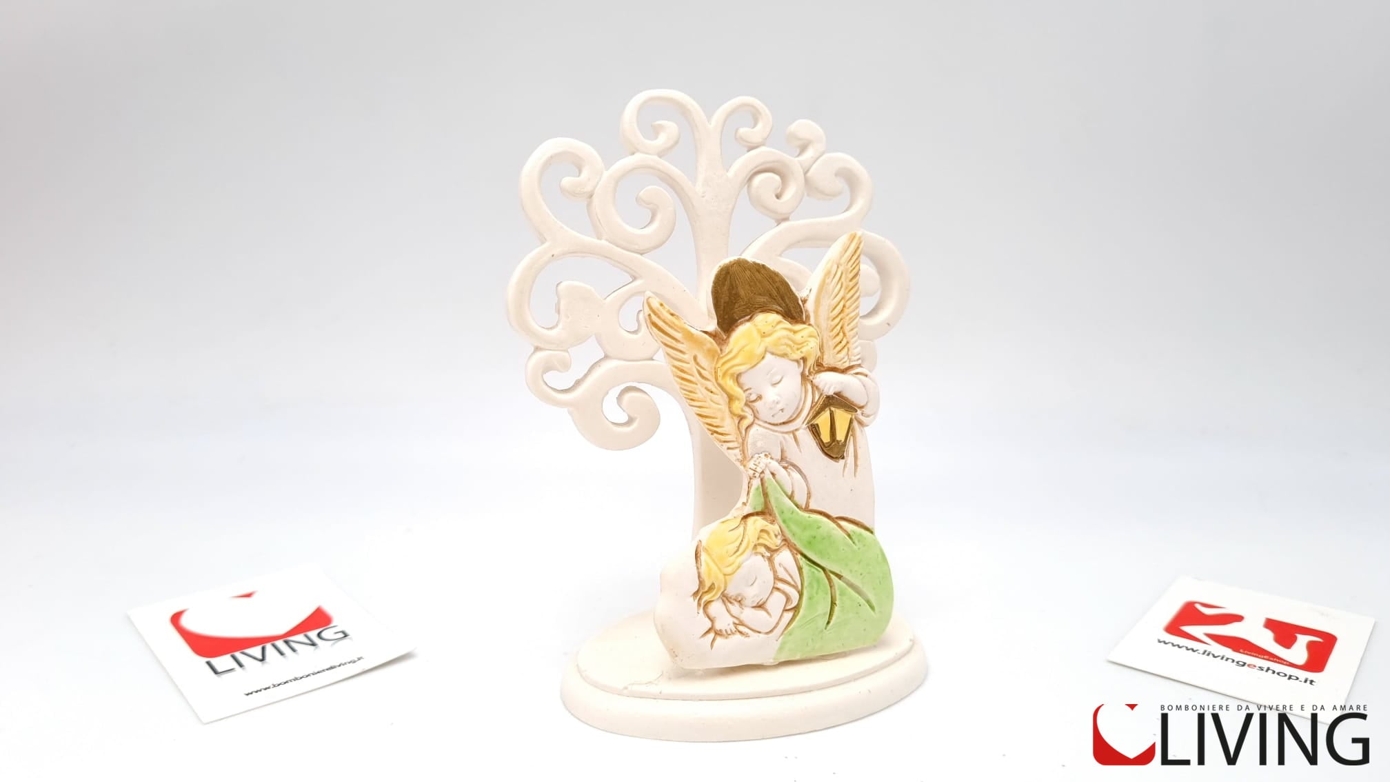 bomboniera battesimo angelo albero della vita