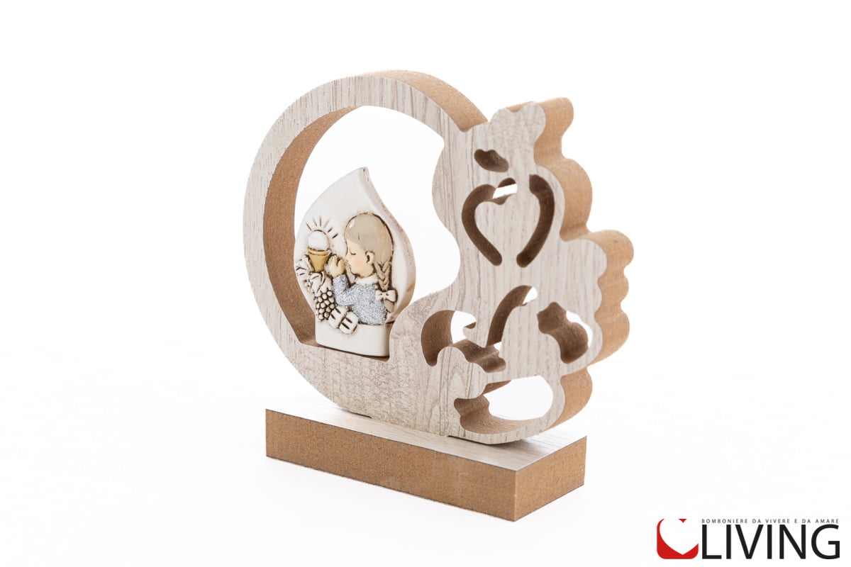 bomboniera bimba comunione legno e resina