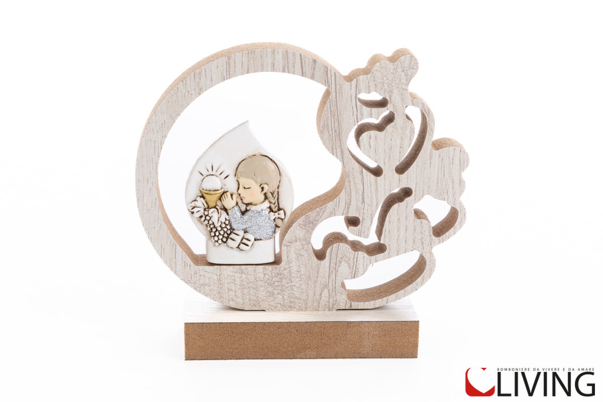 bomboniera bimba comunione legno e resina