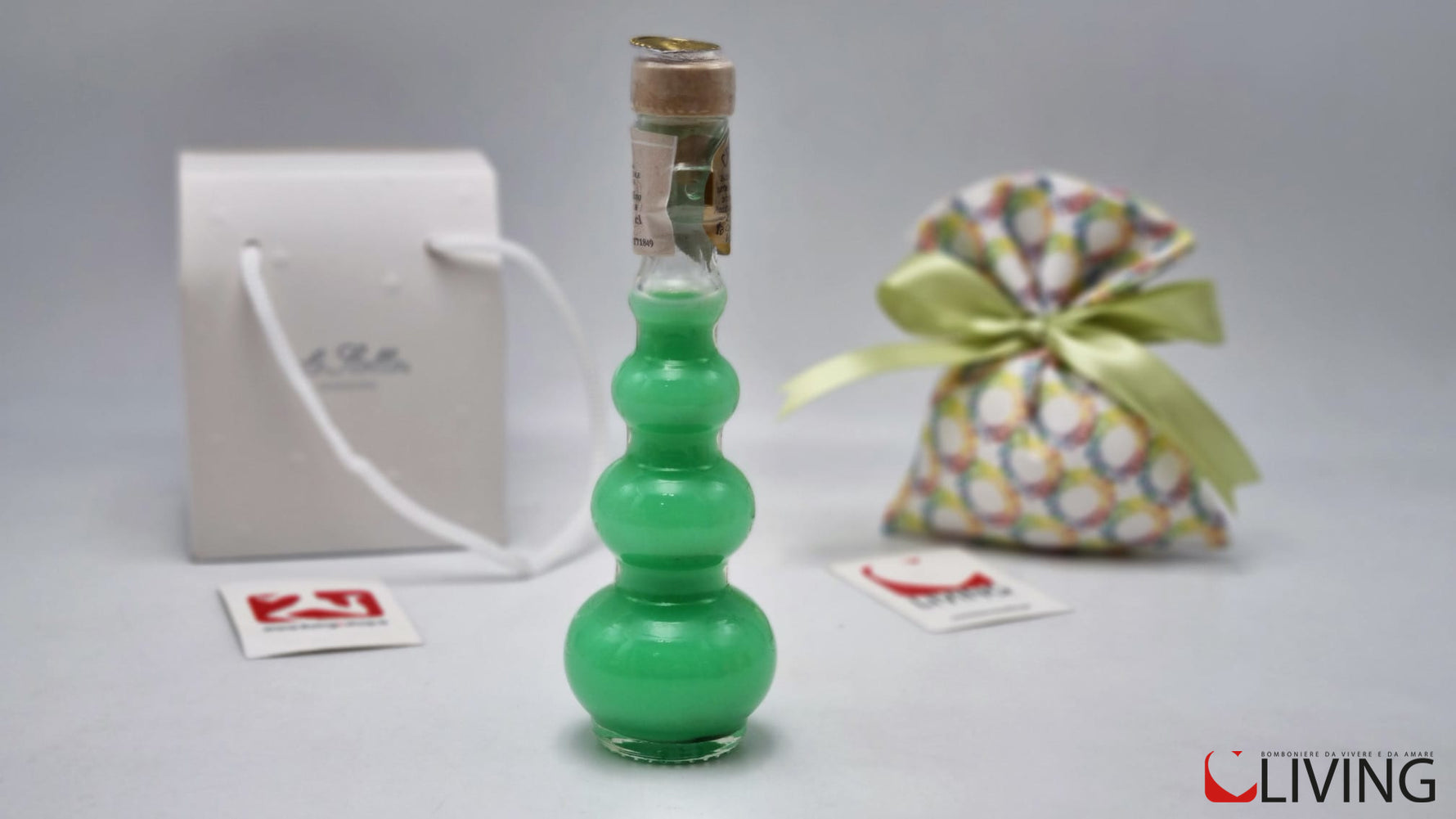 bomboniera bottiglia ondulata crema di menta