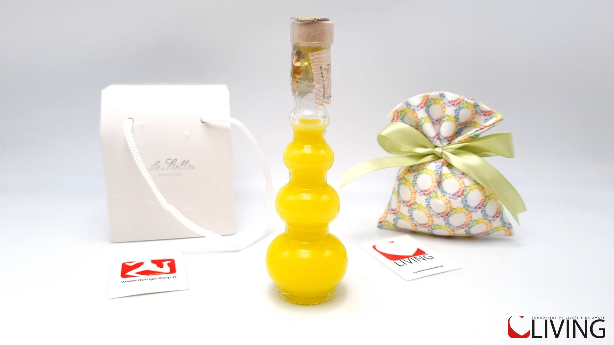 bomboniera bottiglia ondulata liquore banana