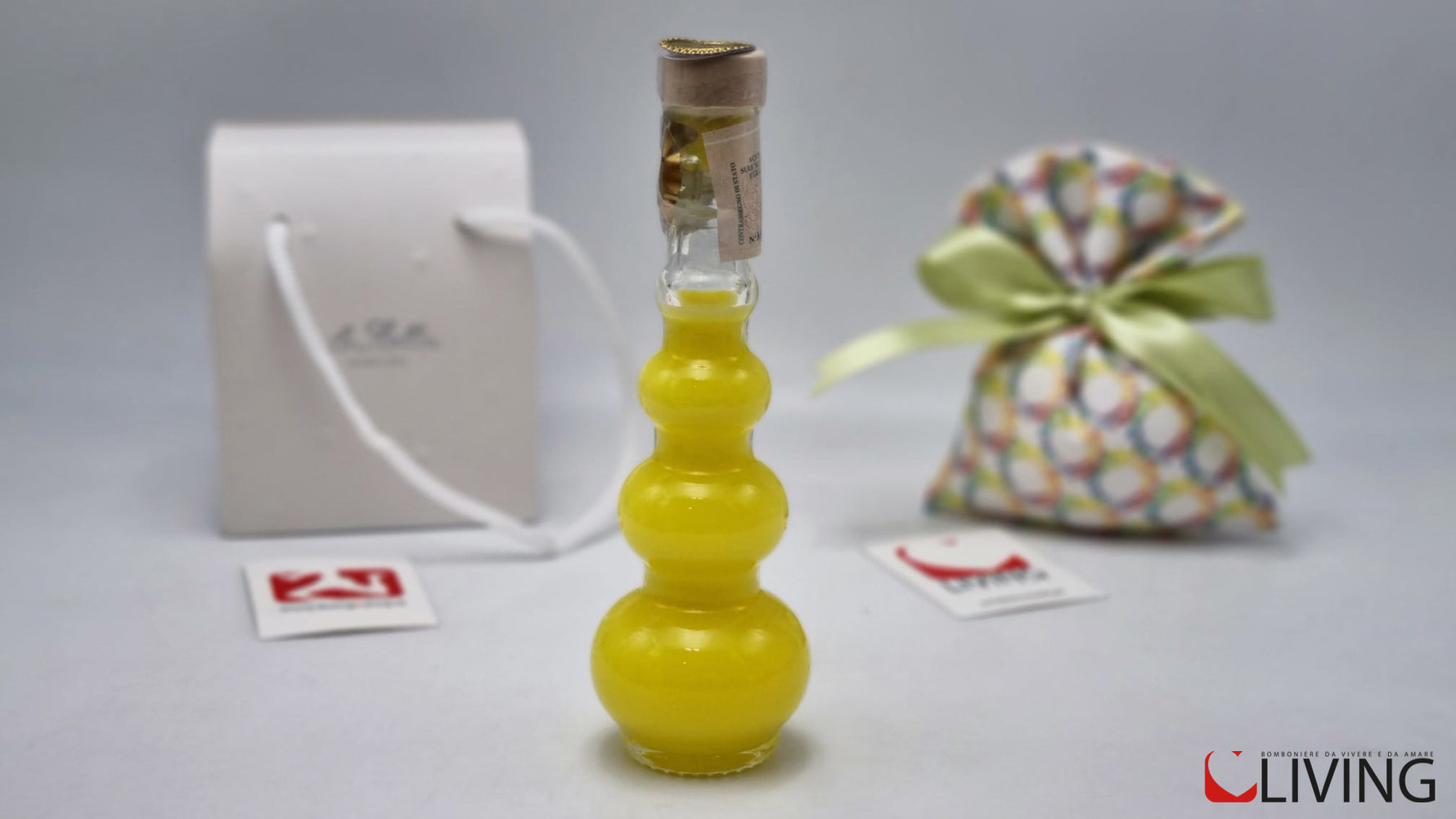 bomboniera bottiglia ondulata liquore banana