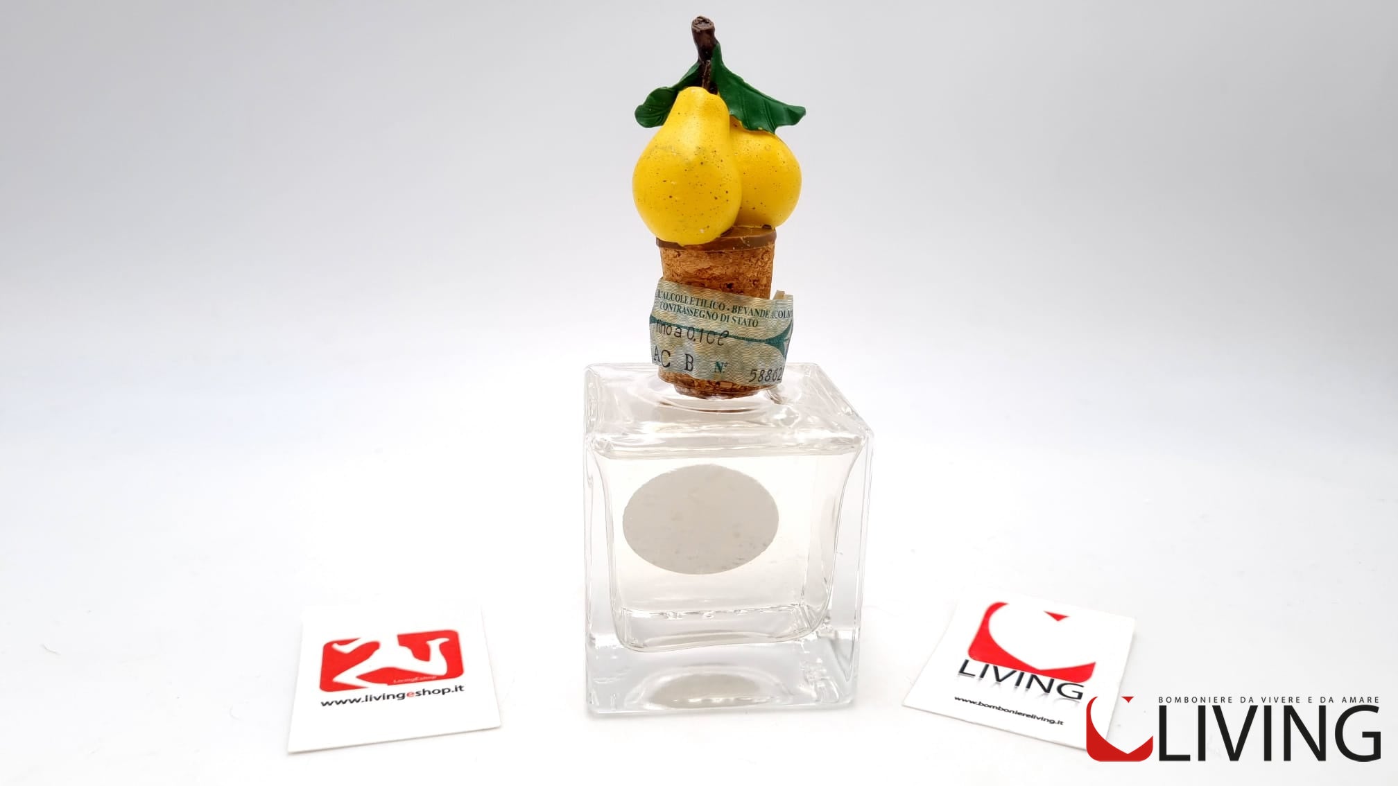 bomboniera bottiglietta liquore di pera