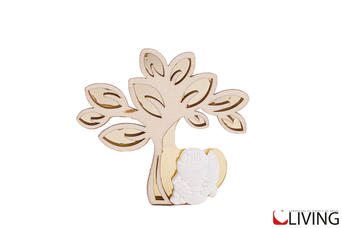 bomboniera calamita albero comunione oro