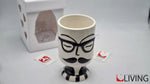 bomboniera caspo vaso viso uomo con baffi