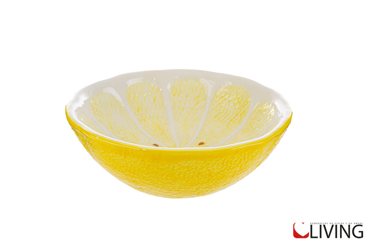 centrotavola ceramica decoro limoni
