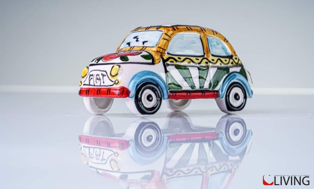 bomboniera cinquecento in ceramiche sinuose di caltagirone