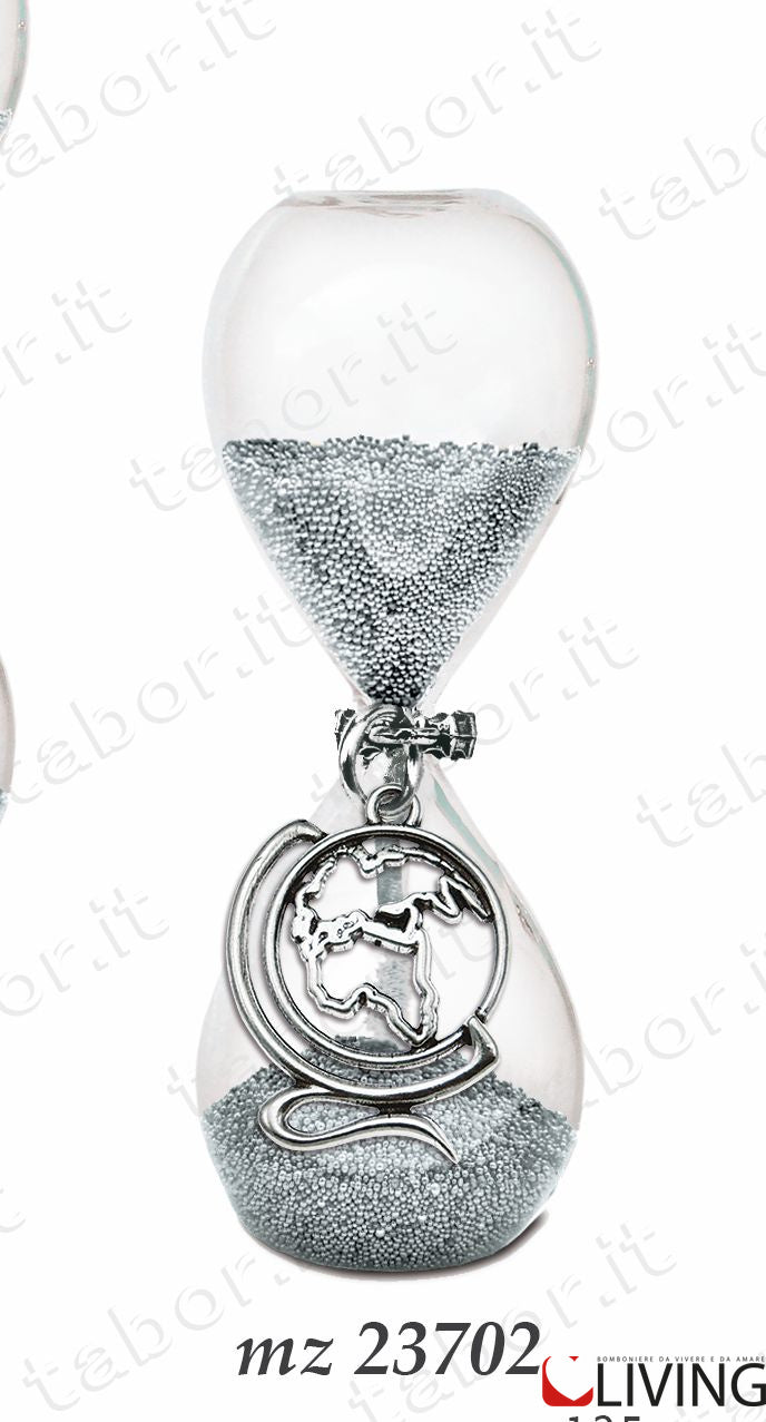 bomboniera-clessidra-argento-globo-mz23702