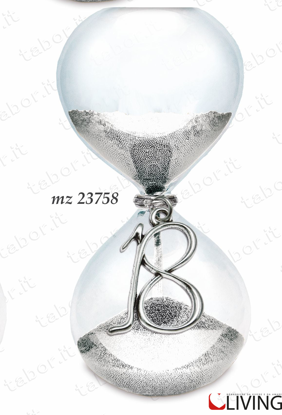 bomboniera-clessidra-grande-sabbia-argento-diciottesimo-mz23758