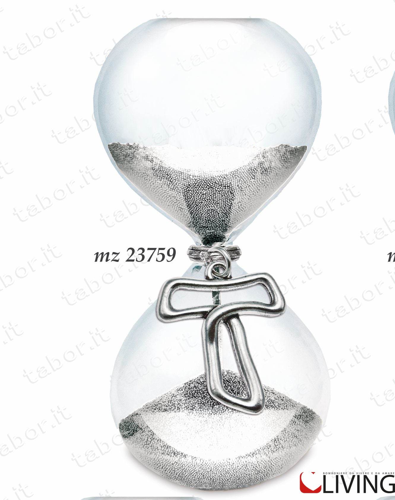 bomboniera-clessidra-grande-sabbia-argento-tau-mz23759