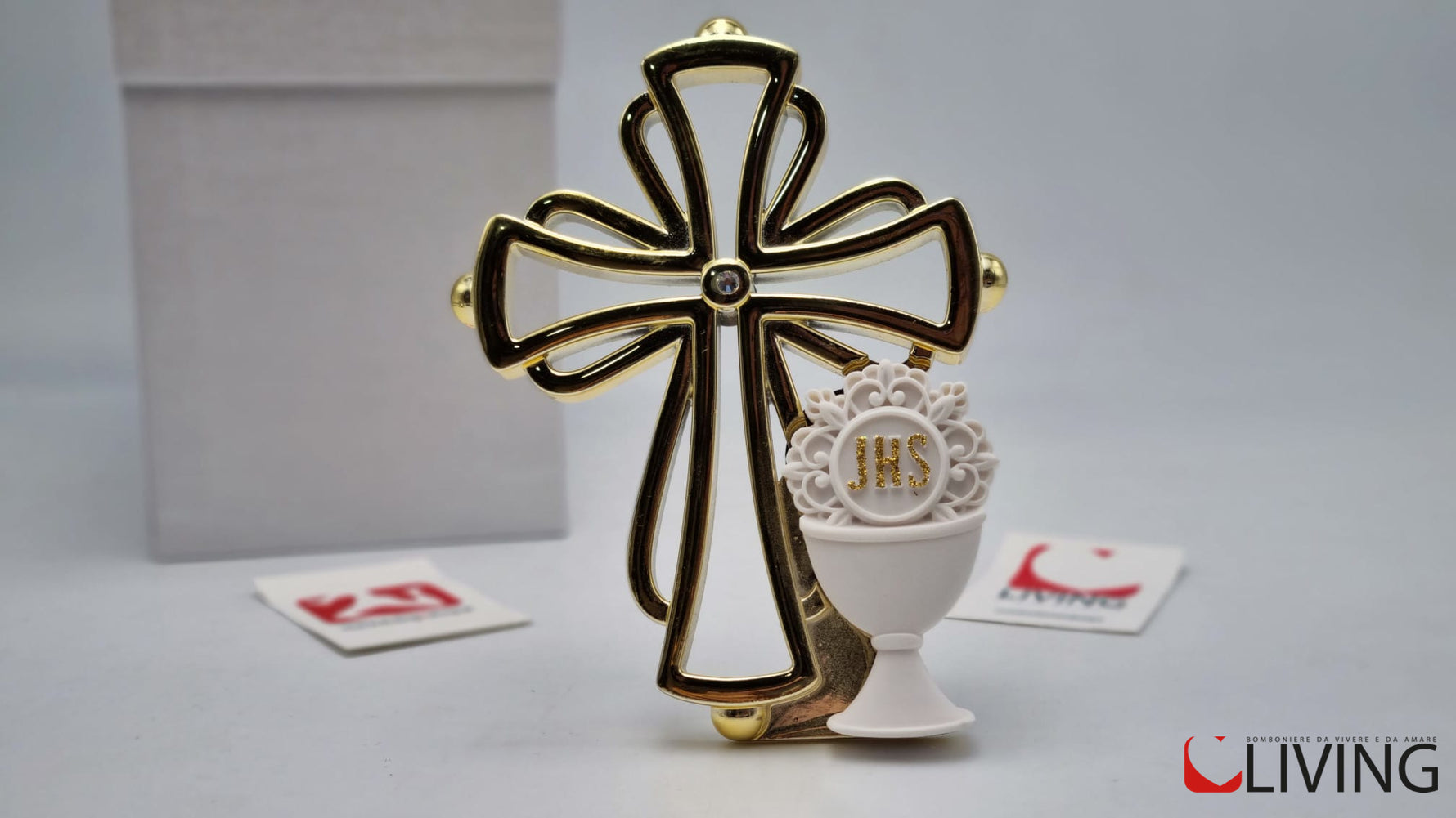 bomboniera croce oro calice comunione