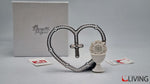 bomboniera cuore argento con calice comunione