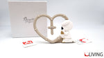 bomboniera cuore beige bimbo comunione