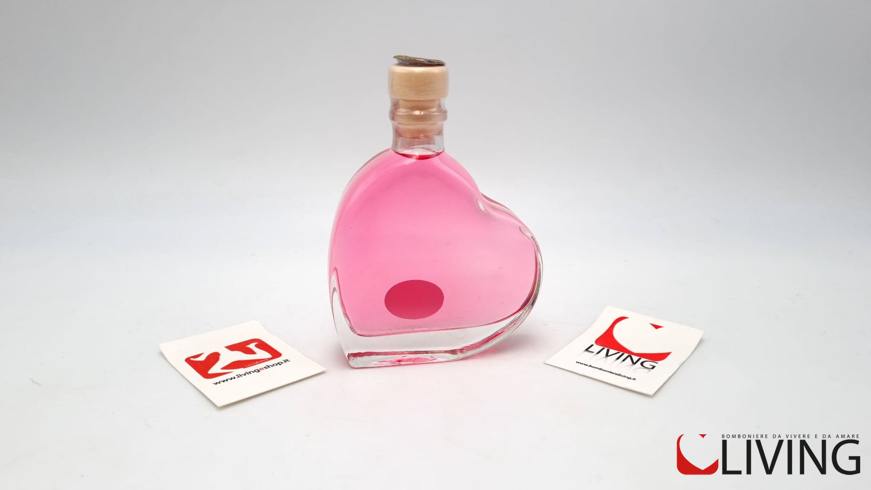 bomboniera bottiglia cuore liquore di rose