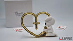bomboniera cuore oro bimbo comunione
