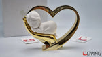 bomboniera cuore oro con bimbo