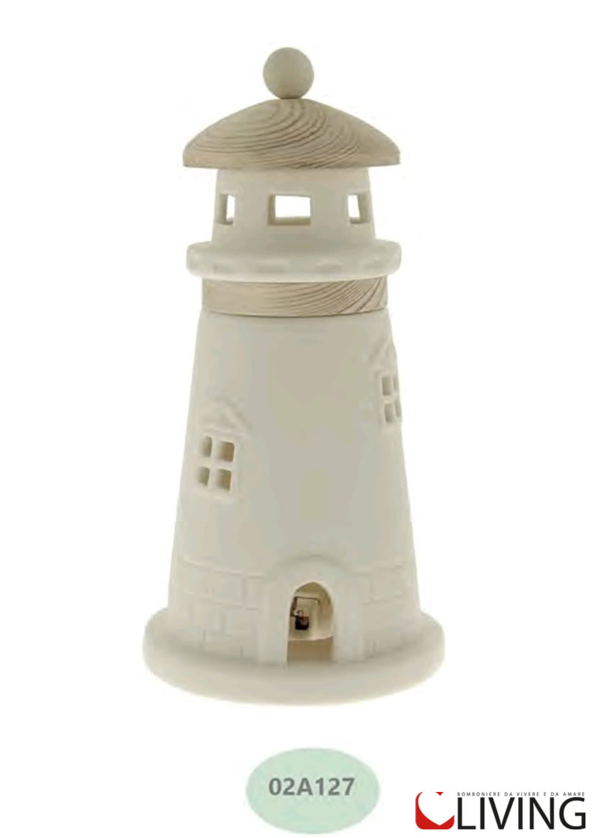 bomboniera faro in porcellana
