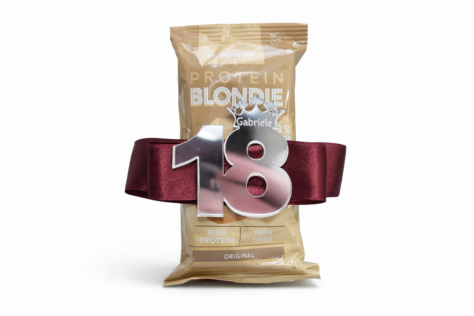 bomboniere fitness 18 anni barretta proteica con 18 plex personalizzabile