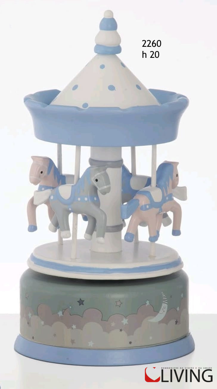 bomboniera giostra linea blue night celeste