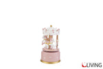 bomboniera giostrina carillon rosa con stelline