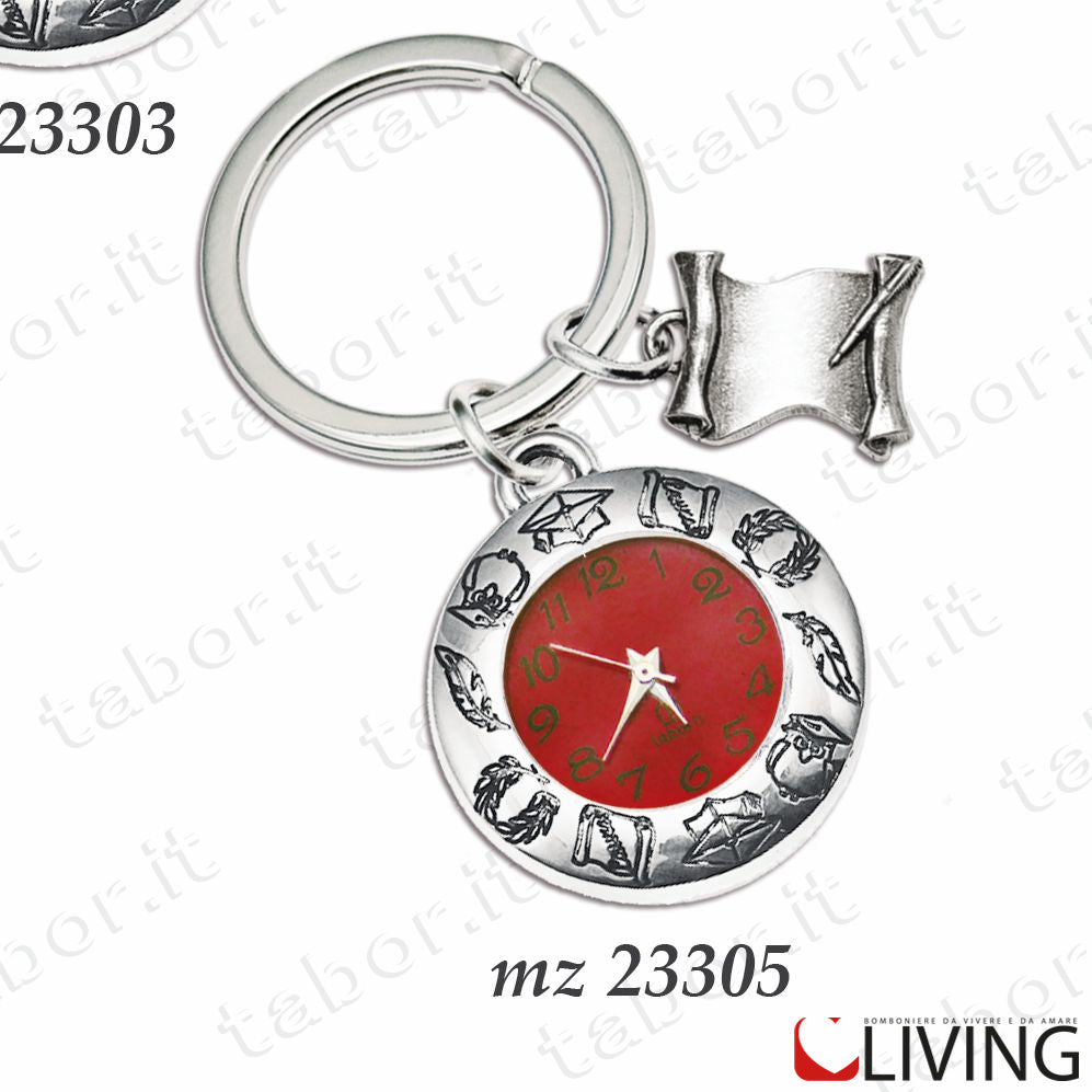 bomboniera-laurea-portachiavi-orologio-con-pergamena-mz23305