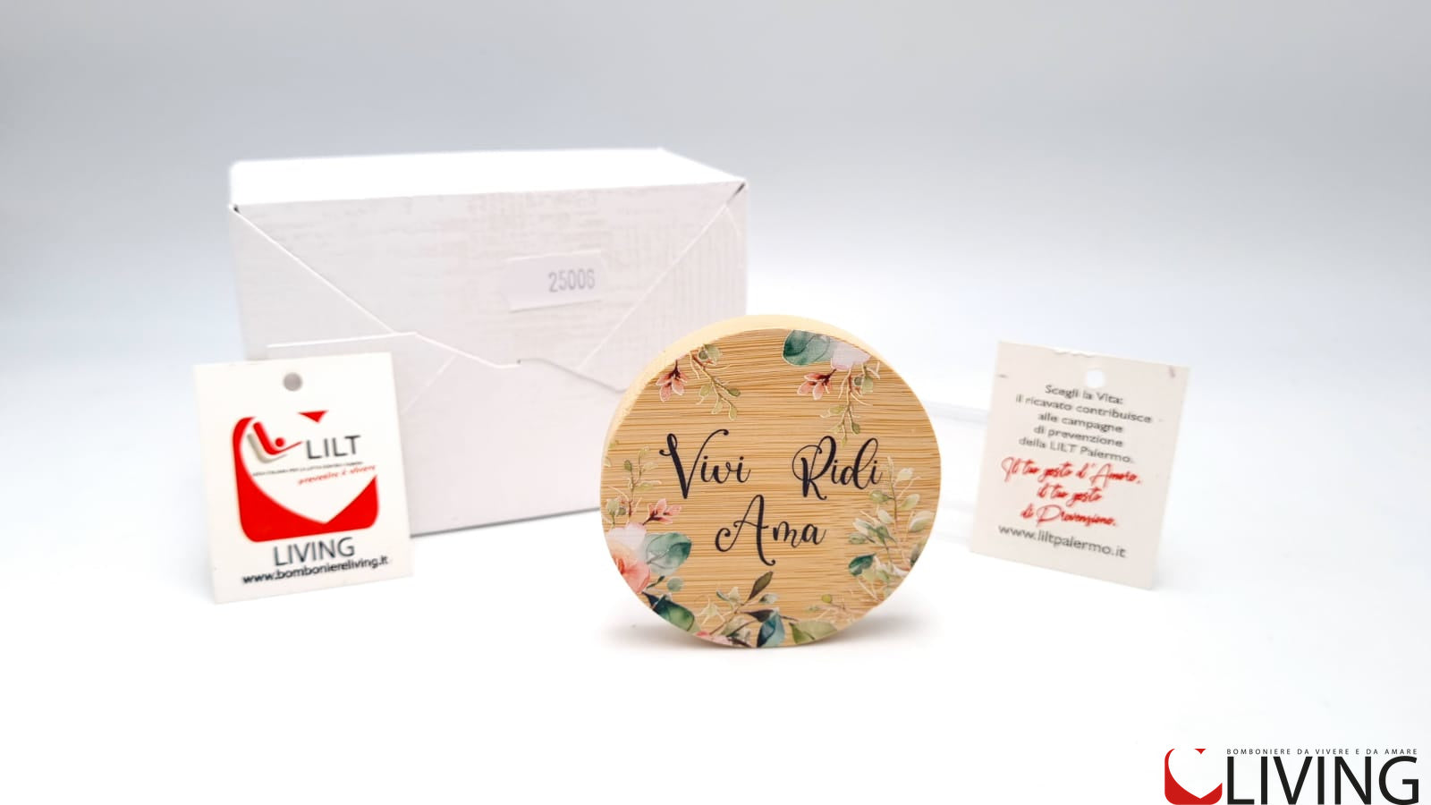 bomboniera linea solidale lilt living apribottiglie vivi ridi ama