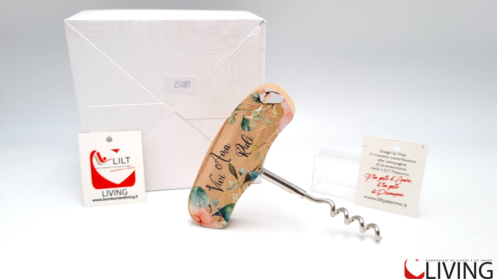 bomboniera linea solidale lilt living cavatappi vivi a