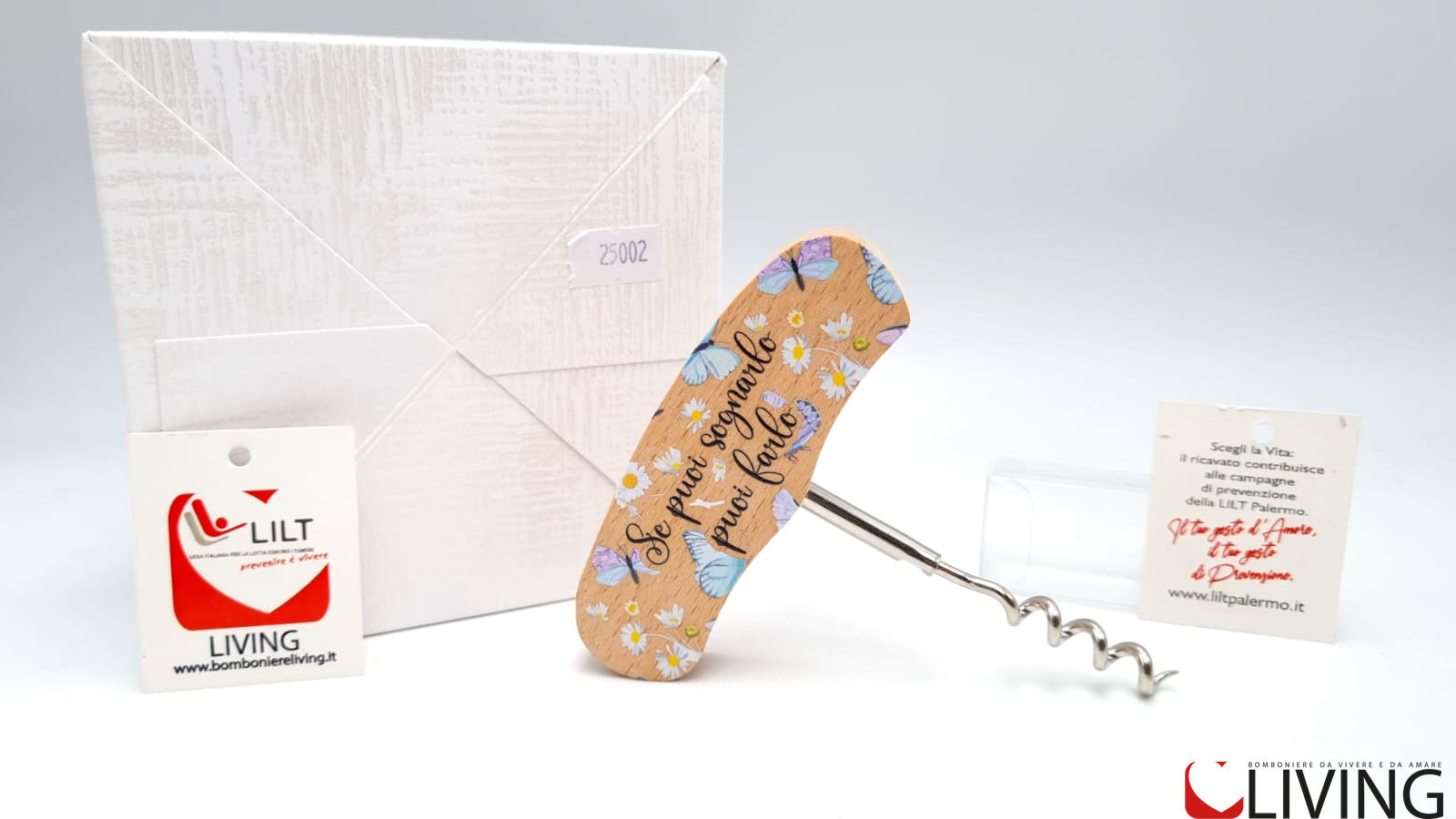 bomboniera linea solidale lilt living cavatappi se puoi sognarlo puoi farlo