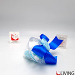 bomboniera linea solidale lilt living diamante plex con applicazione fiocco celeste