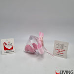 bomboniera linea solidale lilt living diamante plex con applicazione fiocco rosa