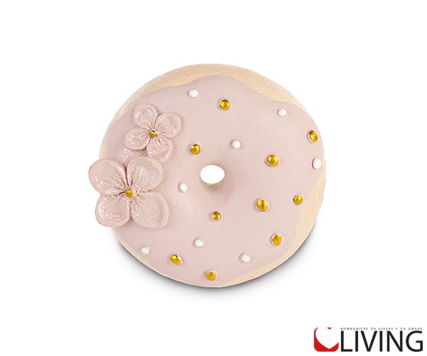 bomboniera magnete donut con fiori
