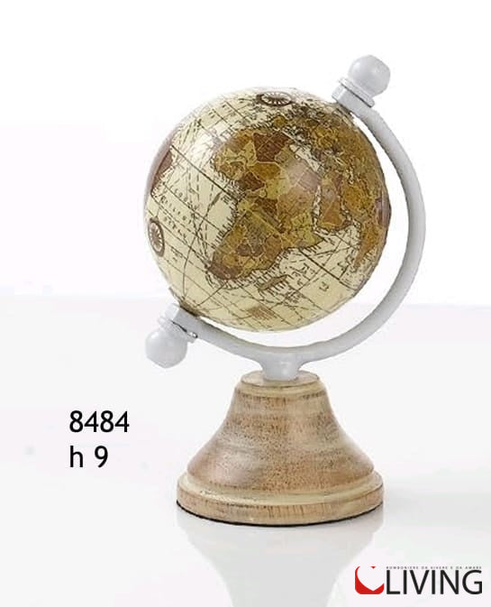 bomboniera mappamondo avorio base metallo